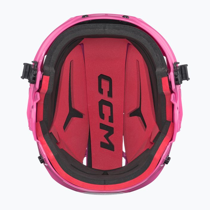 Detská hokejová prilba CCM Tacks 70 Combo pink 5