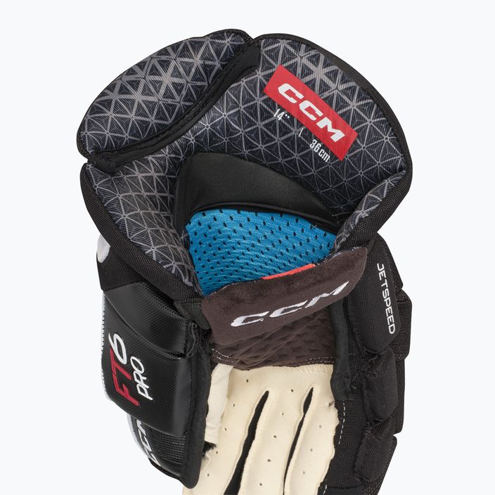 Hokejové rukavice CCM JetSpeed FT6 Pro SR black/white 4
