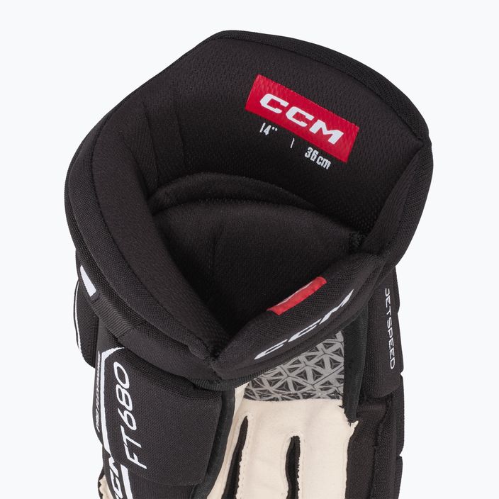 Hokejové rukavice CCM JetSpeed FT680 SR black/white 4