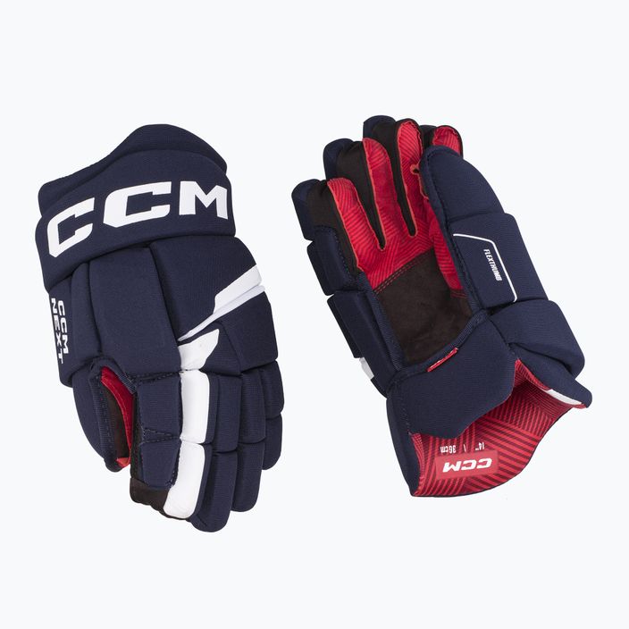 Detské hokejové rukavice CCM Next YTH navy/white