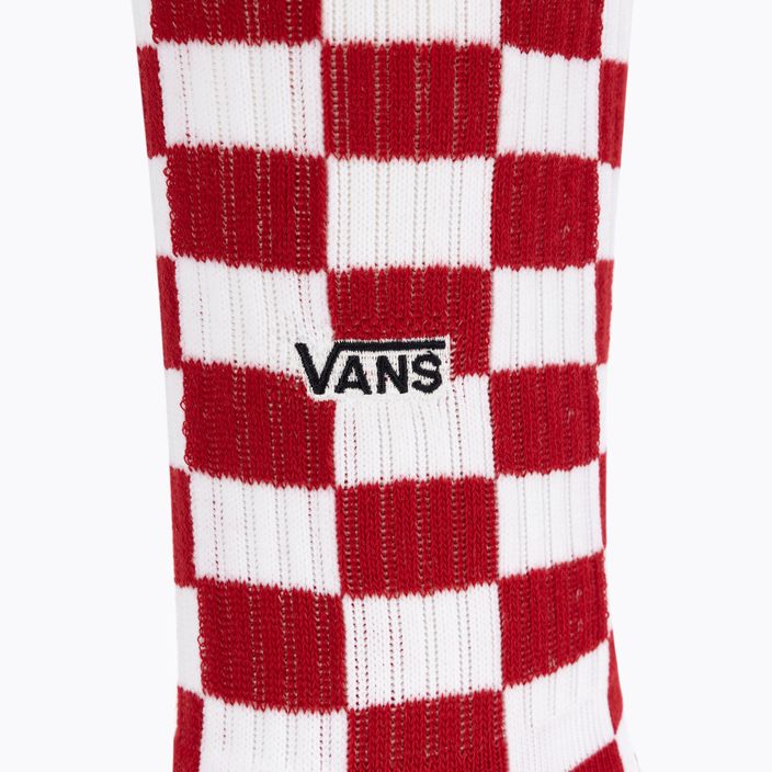 Pánske ponožky Vans Checkeboard Crew II červená/biela šachovnica 3