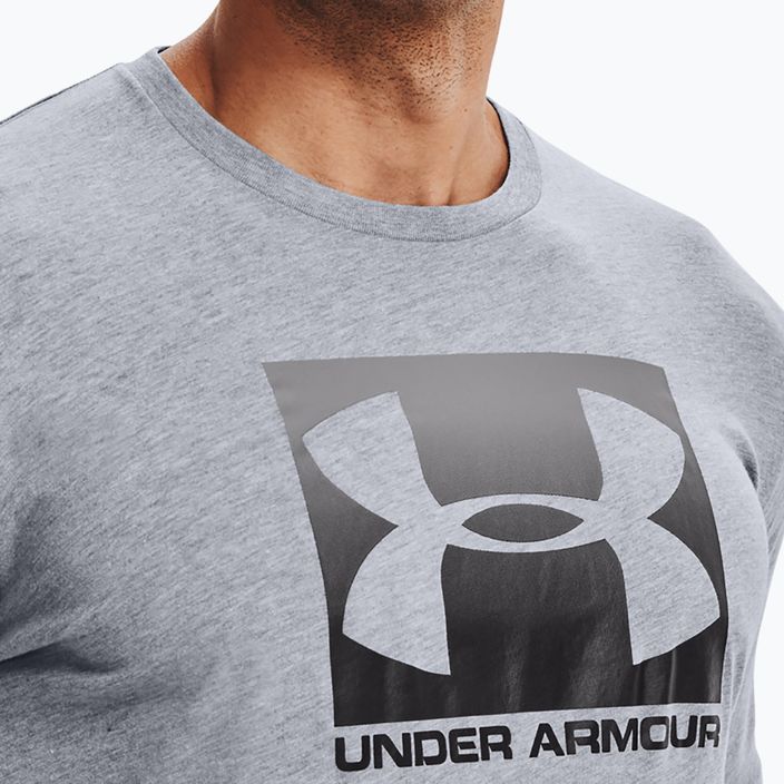 Pánske tričko Under Armour Boxed Sportstyle steel light heather/graphite/black 4