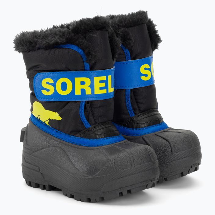 Detské snehové topánky Sorel Snow Commander black/super blue 4