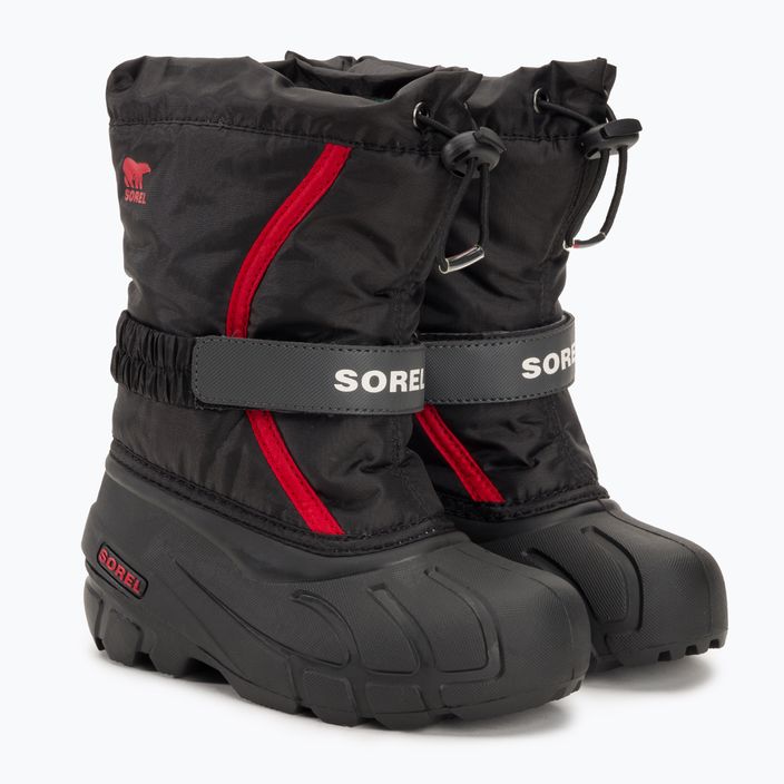 Detské snehové topánky Sorel Flurry Dtv black/bright red 4