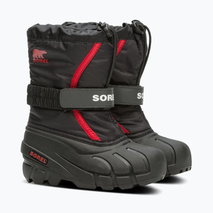 Detské snehové topánky Sorel Flurry Dtv black/bright red 9