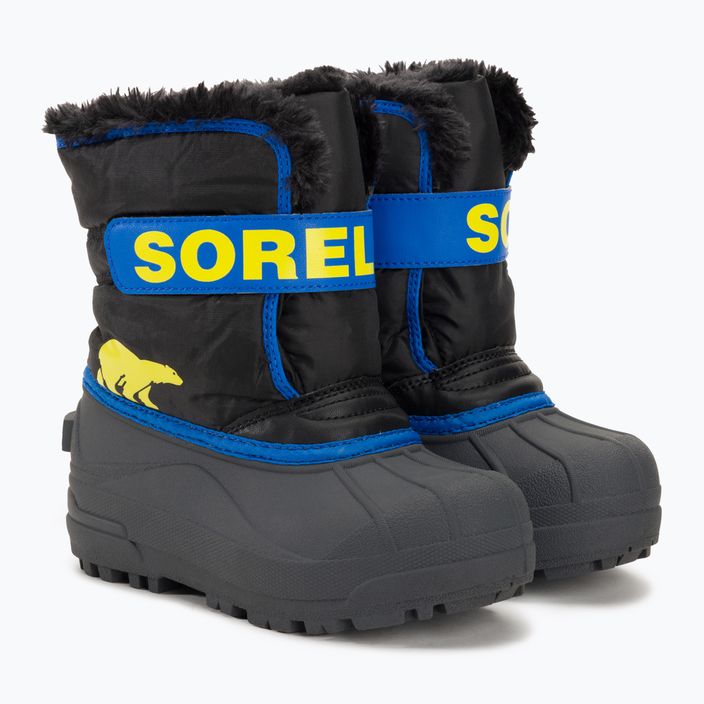 Sorel Snow Commander juniorské snehové topánky black/super blue 4