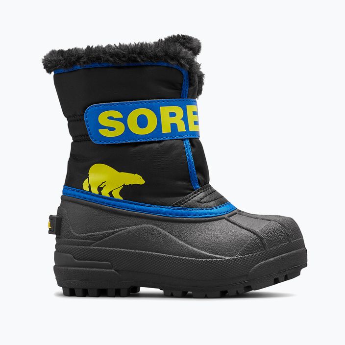 Sorel Snow Commander juniorské snehové topánky black/super blue 7