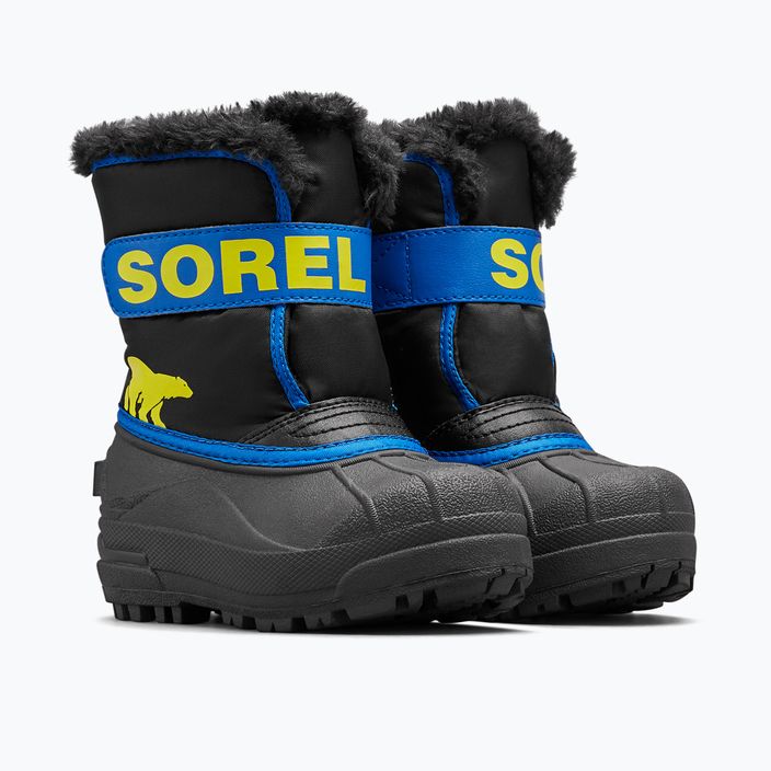 Sorel Snow Commander juniorské snehové topánky black/super blue 9