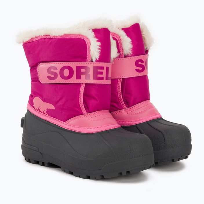 Sorel Snow Commander junior snehové topánky tropická ružová/hlboká ružová 4
