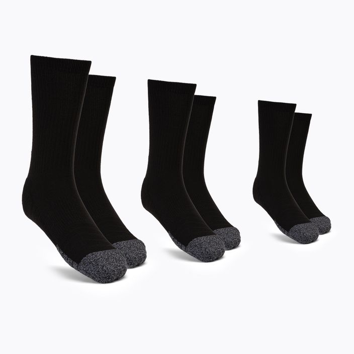 Under Armour Heatgear Crew pánske športové ponožky 3 páry čierne 1346751