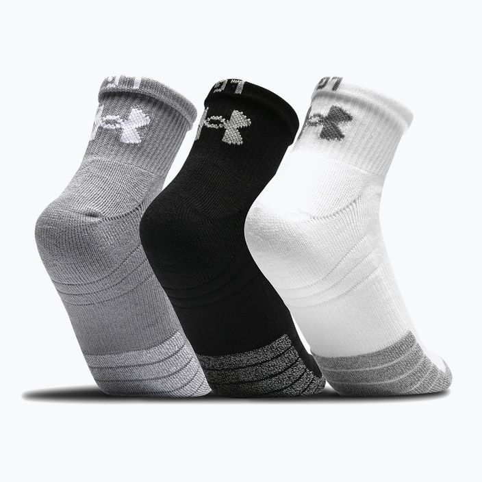 Športové ponožky Under Armour Heatgear Quarter 3 páry šedá/čierna/biela 1353262 2