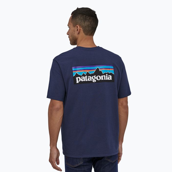 Pánske trekingové tričko Patagonia P-6 Logo Responsibili-Tee classic navy 2
