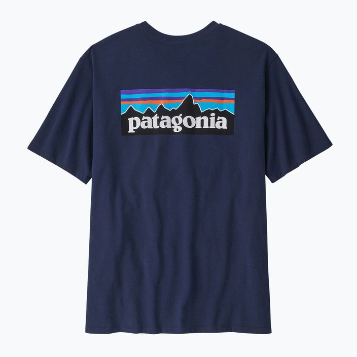 Pánske trekingové tričko Patagonia P-6 Logo Responsibili-Tee classic navy 6