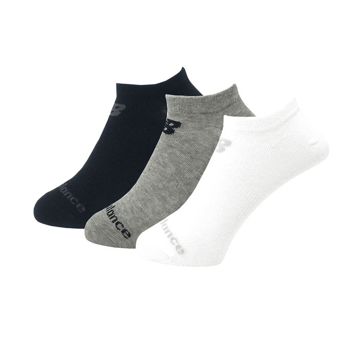 New Balance Performance Bavlnené ploché ponožky 3 páry biele/čierne/sivé 2