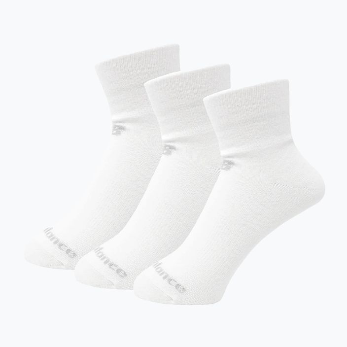 New Balance Performance Flat knit Ankle Bavlnené členkové ponožky 3 páry biele