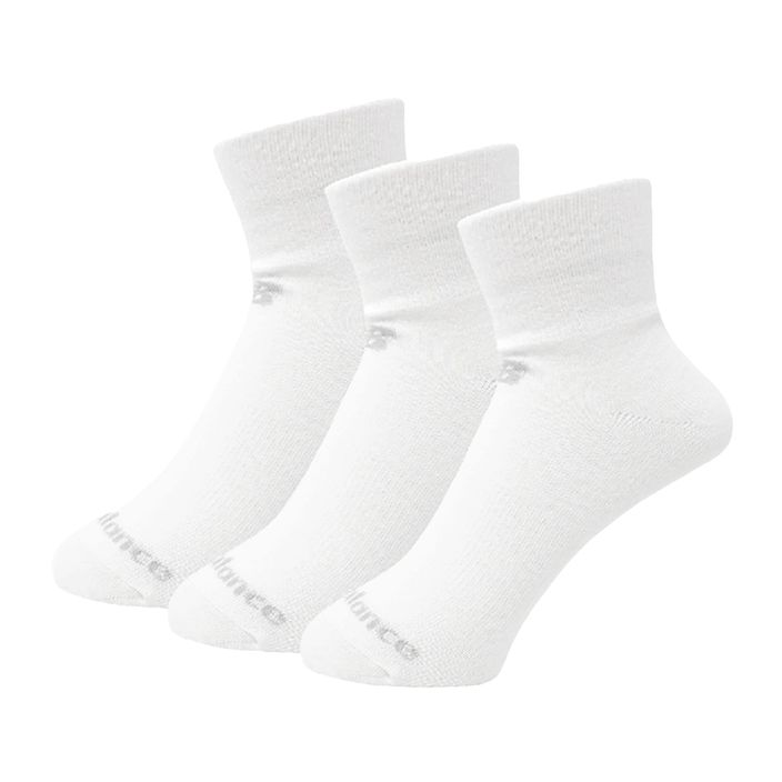 New Balance Performance Flat knit Ankle Bavlnené členkové ponožky 3 páry biele 2