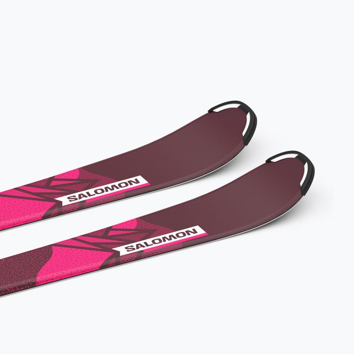 Detské zjazdové lyže Salomon Lux Jr S + C5 bordeau/pink 9