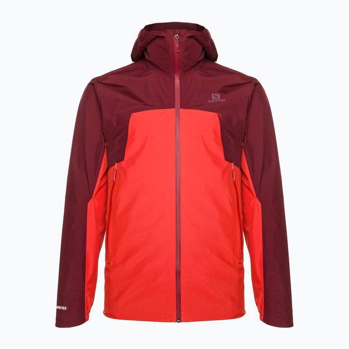 Pánska bunda do dažďa Salomon Outline GTX 2.5L červená LC173