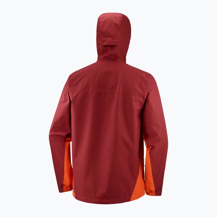 Pánska bunda do dažďa Salomon Outline GTX 2.5L červená LC173 5