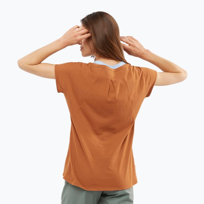Dámske trekingové tričko Salomon Essential Shaped SS oranžové LC179 3