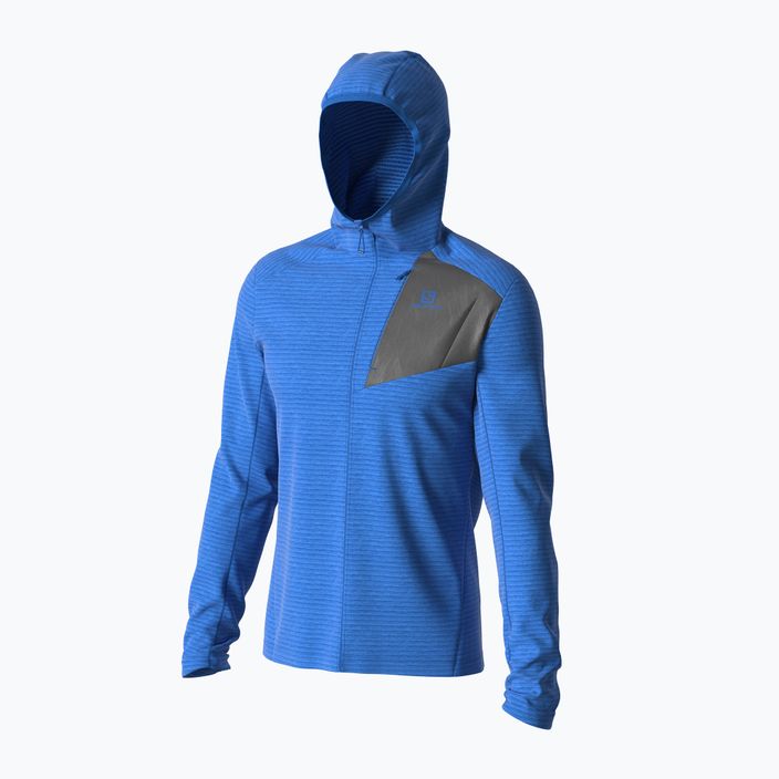 Pánska fleecová mikina Salomon Outline FZ Hoodie modrá LC17879 4