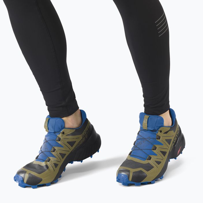Pánska trailová obuv Salomon Speedcross 5 GTX zeleno-modrá L416124 9