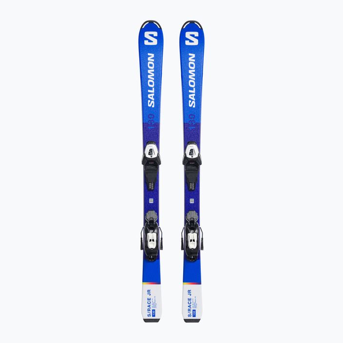 Detské zjazdové lyže Salomon S Race MT Jr. + L6 modrá L47419