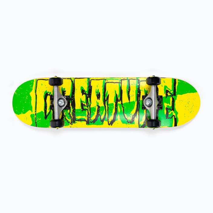Creature Ripped Logo Micro Sk8 classic skateboard zelená a žltá 122099