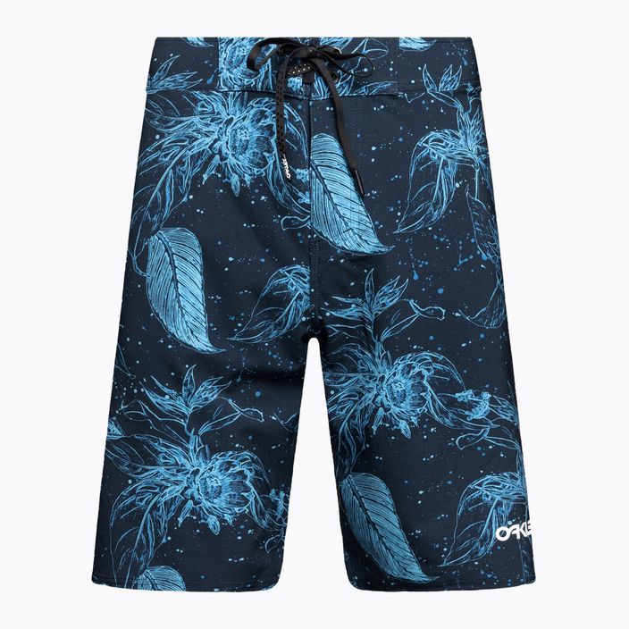 Pánske plavecké šortky Oakley Ohana Floral 20" modré FOA403022
