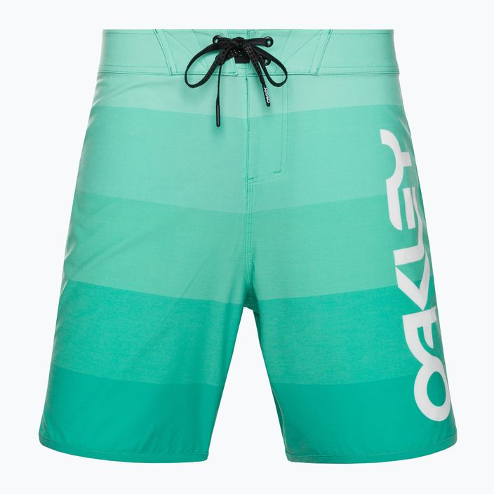 Pánske plavecké šortky Oakley Retro Mark 19" zelené FOA4043047GR