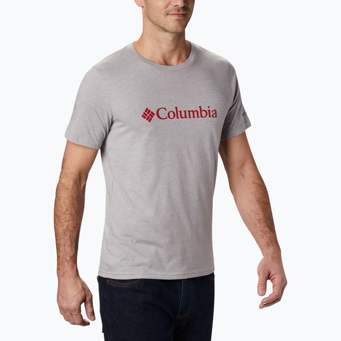 Pánske tričko Columbia CSC Basic Logo šedá heather 2