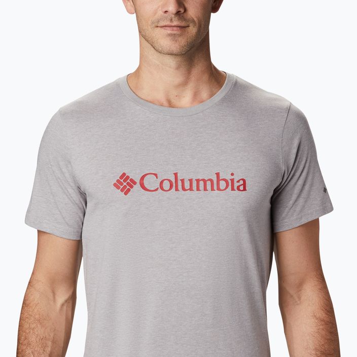 Pánske tričko Columbia CSC Basic Logo šedá heather 5