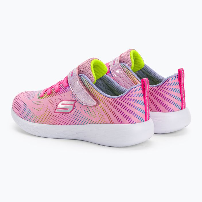 SKECHERS Go Run 600 Shimmer Speeder detská tréningová obuv light pink/multi 3