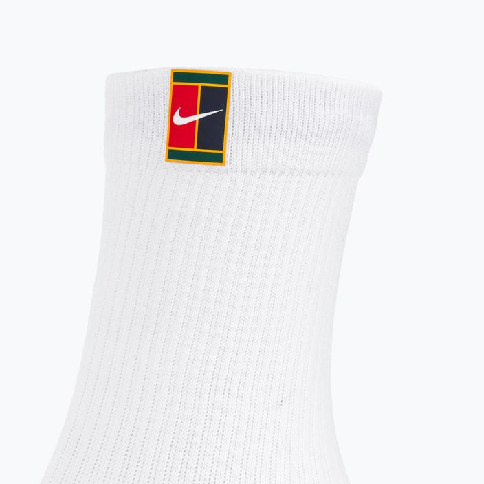 Tenisové ponožky Nike Court Multiplier Cushioned Crew 2 páry biele/biele 3