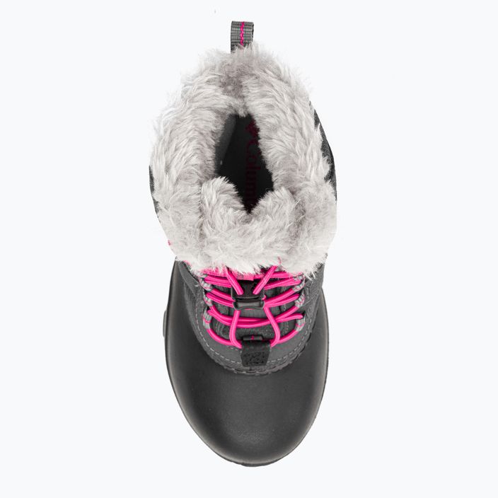 Columbia Rope Tow III WP Dievčenské detské snehové topánky dark grey/haute pink 6