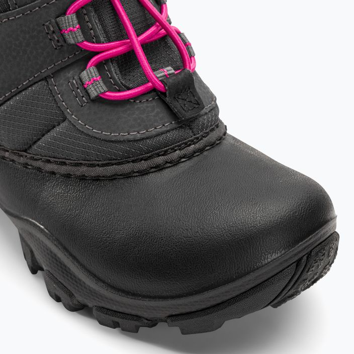 Columbia Rope Tow III WP Dievčenské detské snehové topánky dark grey/haute pink 7