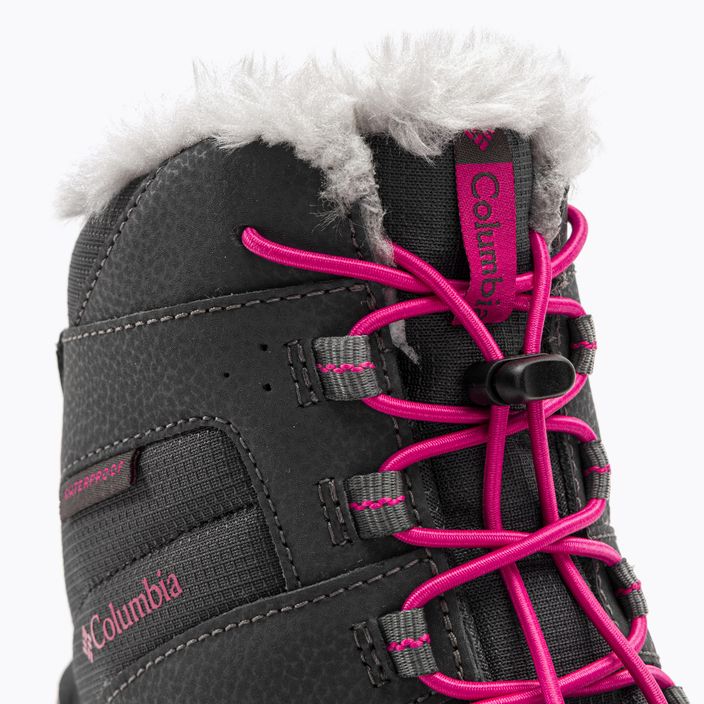 Columbia Rope Tow III WP Dievčenské detské snehové topánky dark grey/haute pink 8