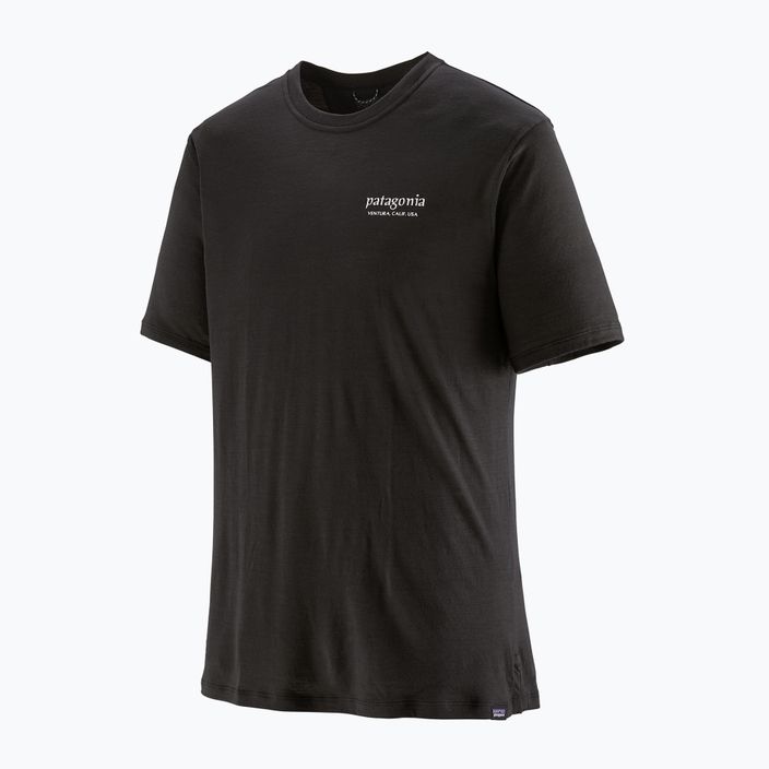 Pánske tričko Patagonia Cap Cool Merino Blend Graphic Shirt heritage header/black 3