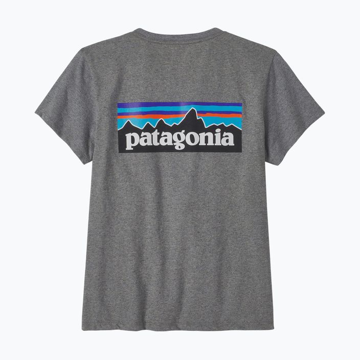 Dámske trekingové tričko Patagonia P-6 Logo Responsibili-Tee gravel heather 5