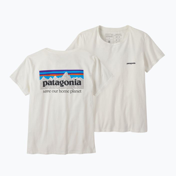 Dámske trekové tričko Patagonia P-6 Mission Organic birch white 7