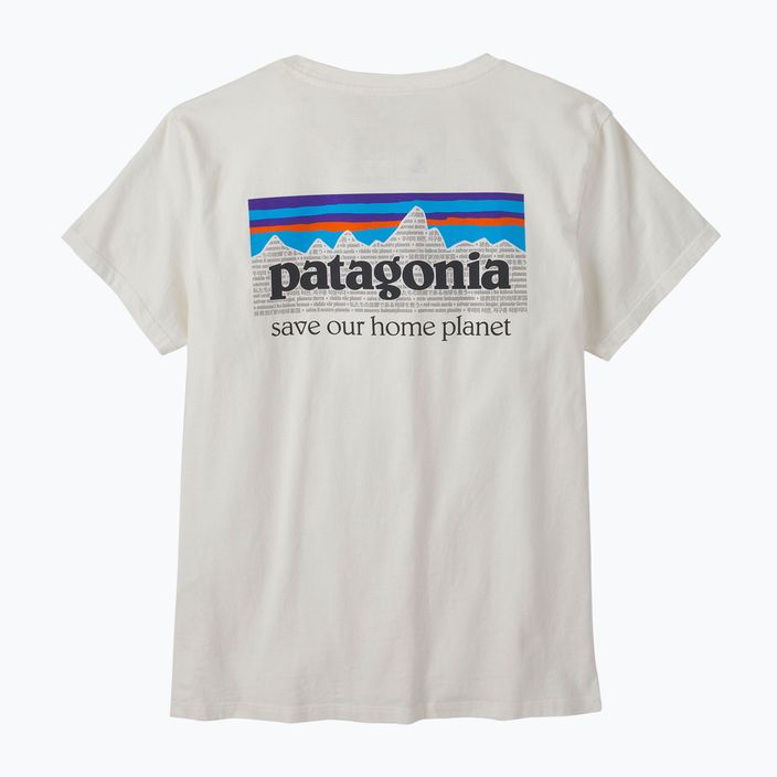 Dámske trekové tričko Patagonia P-6 Mission Organic birch white 9