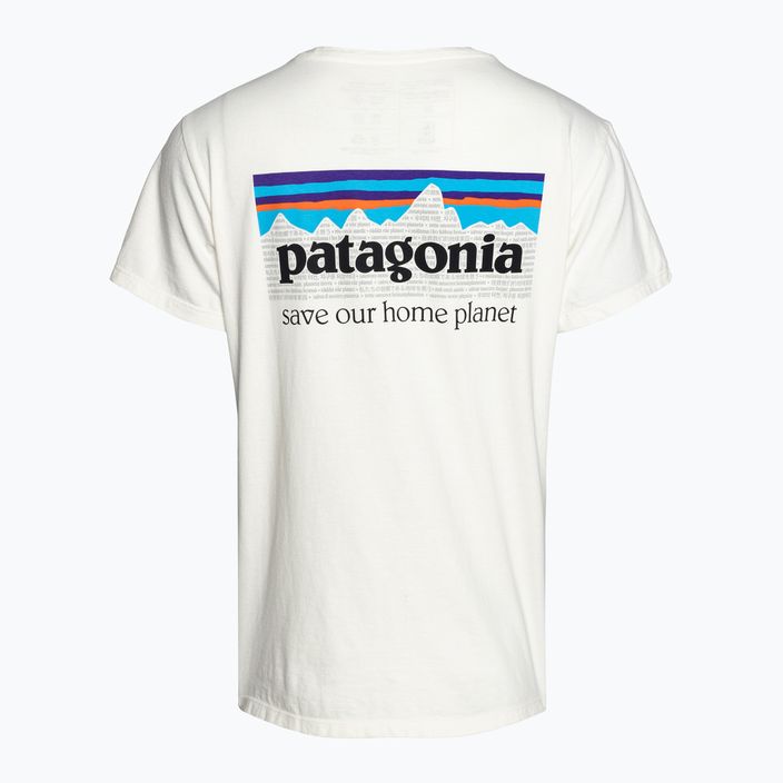 Dámske trekové tričko Patagonia P-6 Mission Organic birch white 4