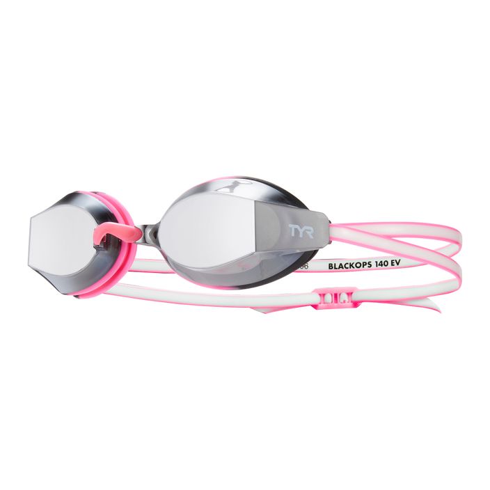 Dámske plavecké okuliare TYR Blackops 140 Ev Racing Mirrored silver/ pink/ white 2