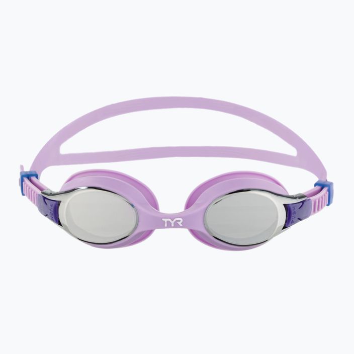 Plavecké okuliare TYR pre deti Swimple Metallized silvger/purple 2