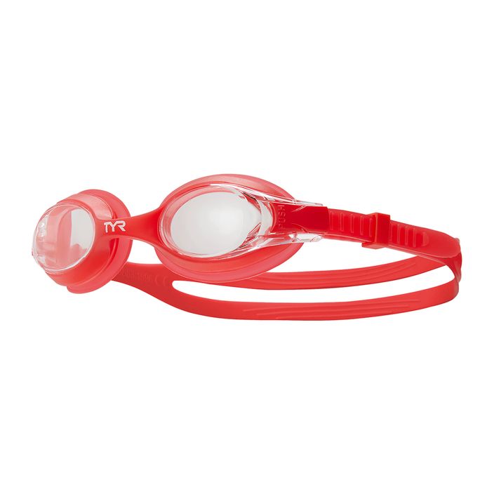 Detské plavecké okuliare TYR Swimple číre/červené 2
