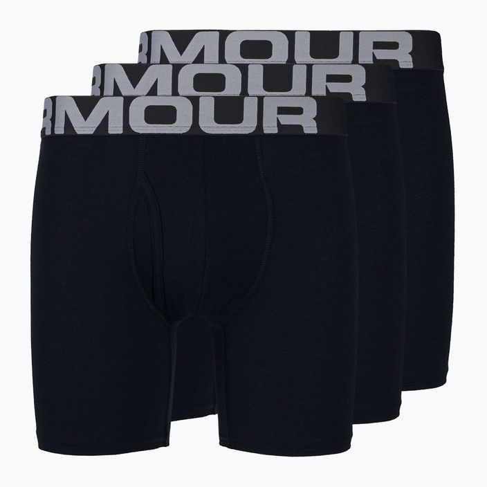 Under Armour pánske boxerky Charged Cotton 6 in 3 Pack black UAR-1363617001