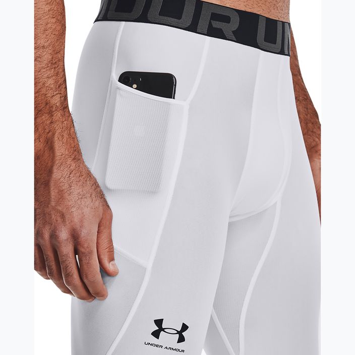 Pánske tréningové legíny Under Armour HeatGear white/black 5