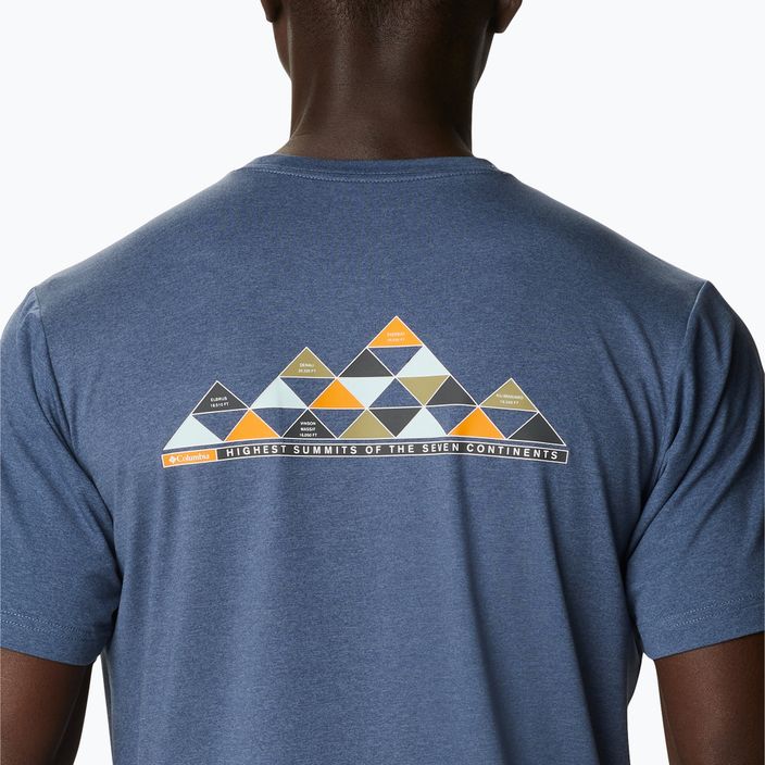 Pánske tričko Columbia Tech Trail Graphic Tee blue 1930802 3