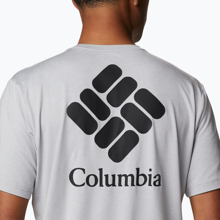 Pánske tričko Columbia Tech Trail Graphic Tee sivé 1930802 3