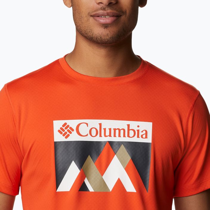 Columbia Rules M Grph pánske trekingové tričko červené 1533291 4